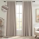 Cortinas Topfinel Boho Farmhouse Black Out Linen 250x210cm
