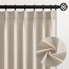 Cortinas Topfinel Pinch plissadas 240x240 cm de linho marrom claro