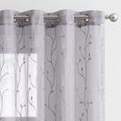 Cortinas transparentes, cinza, 160x160cm, quarto, sala de estar