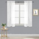 Cortinas transparentes DWCN Voile semi transparente 28x54cm brancas
