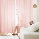 Cortinas transparentes HOMEIDEAS Blush Pink 132x213cm 2 painéis