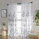 Cortinas transparentes HOMEIDEAS, não transparentes, cinza claro, 132x244cm
