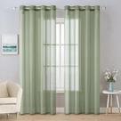 Cortinas transparentes MIULEE Solid Color 213 cm x 213 cm, conjunto de 2 painéis