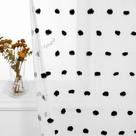 Cortinas transparentes MYSKY HOME Black Pom Pom 45x115cm 2 painéis