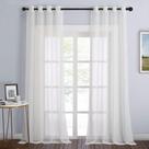 Cortinas transparentes NICETOWN Beige 229x229cm Grommet 2 painéis