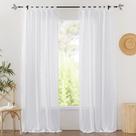 Cortinas transparentes RYB HOME Linen texturizadas 132x213cm 2 painéis
