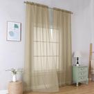 Cortinas transparentes Simplebrand Taupe 244 cm, marrom claro, 2 painéis