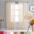 Cortinas transparentes TOAVA DECO Beige 213cm 2 painéis 132x213cm