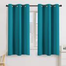 Cortinas Turquoize Teal Blackout 100% UV Ray 107 x 160 cm (conjunto 2)