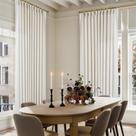Cortinas TWODRAPES 260 cm de comprimento, extra largas, 180 cm, linho, creme