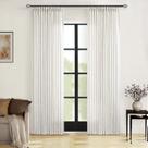 Cortinas TWODRAPES 90" de linho com pregas tipo pinch, 2 painéis