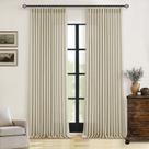 Cortinas TWODRAPES Linho Flax 102x102 Semi Translúcidas Bege