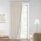 Cortinas Vision Home Natural Pinch de linho blackout plissado 300x305cm