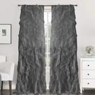 Cortinas Voil Sheer Sweet Home Collection - Com Babados em Cascata