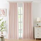 Cortinas WEST LAKE Bailey Pinch plissadas Blackout 274x102cm rosa