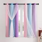 Cortinas XiDi Blackout Princesa Arcoíris para Dormitorio Infantil