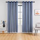 Cortinas XiDi Doble Capa Opacas Azul Marino con Unicornio