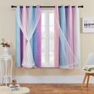 Cortinas XiDi Rainbow Pink Purple Double Layer Blackout Cortinas XiDi Rainbow Pink Purple Double Layer Blackout