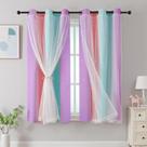 Cortinas XiDi Rainbow Pink Purple Green Decoração de quarto 42/63/1