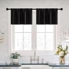 Cortinas XTMYI Basement Window, 40 cm de comprimento, impermeáveis, pacote com 2
