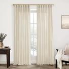 Cortinas XTMYI Coastal Linen Sheer Sand Beige 260 cm 2 peças