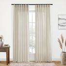 Cortinas XTMYI Rod Pocket Traverse Rod Linen Blend 229 cm