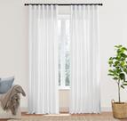 Cortinas XTMYI White Linen Blend 260 cm H 2 painéis para quarto