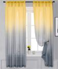 Cortinas Yancorp de lino translúcido amarillo gris 160x160 cm para dormitorio