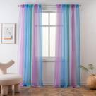 Cortinas Yancorp Transparente 2 Paneles 213 cm Largo Lino Degradado Cortinas Yancorp Transparente 2 Paneles 213 cm Largo Lino Degradado