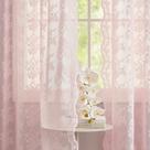 Cortinas YJ YANJUN Pink Floral 137 cm de comprimento 2 painéis para cozinha
