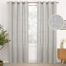 Cortinas YoungStex Light Grey Linen com 214 cm de comprimento para sala de estar