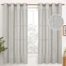 Cortinas YoungStex Light Grey Linen Semi Sheer 160x160cm 2 painéis