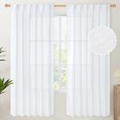 Cortinas YoungStex Linen White 183x132cm, filtragem de luz, 2 painéis Cortinas YoungStex Linen White 183x132cm, filtragem de luz, 2 painéis