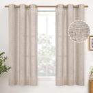 Cortinas YoungStex Natural Linen 115x114cm para janela de cozinha