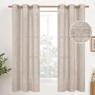 Cortinas YoungStex Natural Linen 160x160cm Bege 2 painéis