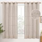 Cortinas YoungStex Natural Linen 52x137cm com ilhó de bronze