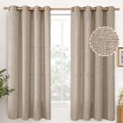 Cortinas YoungStex Oatmeal Linen semi transparentes 160x160cm 2 painéis