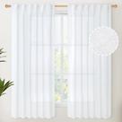 Cortinas YoungStex White Linen Semi Sheer 160x160cm 2 painéis