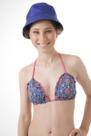 Cortininha Ripple Estampado Floral/ Rosa Pink Dupla Face Rosa Pink