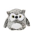Coruja Cinza Olhinhos Amarelos 20cm Pelúcia