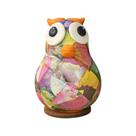 Coruja Decorativa em Cabaça Artesanal Sabedoria 10 a 12 cm