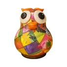 Coruja Decorativa em Cabaça Artesanal Sabedoria 13 a 15 cm Galinheiro Arte