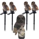 Coruja Lumianaria Solar Kit 5 Uni Decoraçao Casa Quintal Jardim Varanda Multiuso Aves Iluminaçao