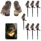 Coruja Luminaria Solar Kit 7 Uni Enfeite Casa Jardim Quintal Iluminacao Decoracao Resistente Luz led Multiuso Resistente