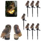 Coruja Luminaria Solar Kit 7 Uni Jardim Quintal Casa Decoraçao Enfeite Multiuso Luz Led Resistente Ave Escultura
