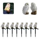 Coruja Luminaria Solar Kit 8 Uni Casa Jardim Quintal Enfeite Luz Led Espeto Decoraçao Nortuna Enfeite Aves