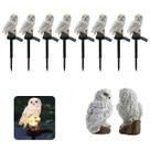 Coruja Luminaria Solar Kit 8 Uni Decoraçao Jardim Casa Quintal Multiuso Acende Luz Led Resistente Escultura