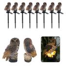 Coruja Luminaria Solar Kit 8 Uni Enfeite Casa Jardim Quintal Iluminacao Decoracao Resistente Luz led Multiuso Resistente