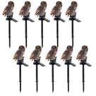 Coruja Luminaria Solar Led Iluminaçao Kit 10 Uni Decoraçao Enfeite Quintal Jardim Casa Escultura Ave Resistente Coruja Luminaria Solar Led Iluminaçao Kit 10 Uni Decoraçao Enfeite Quintal Jardim Casa Escultura Ave Resistente
