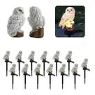 Coruja Luminaria Solar Luz Led Kit 13 Uni Decoracao Quintal Jardim Casa Iluminacao Garagem Enfeite Mulituso